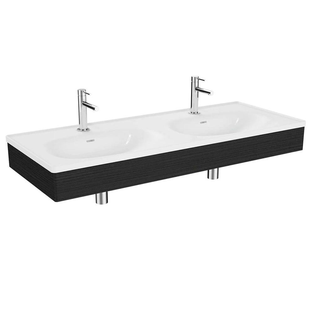 Vitra Equal Lavabo Ünitesi, 130 Cm, Çift Hazneli Lavabolu, Hareli Siyah Meşe - 64094