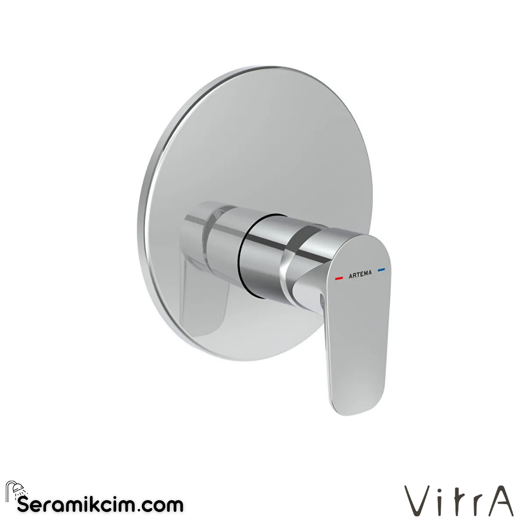 VitrA Flow Soft Ankastre Mekanik Duş Bataryası (V-Box, sıva üstü grubu) Krom A43318 - A43318