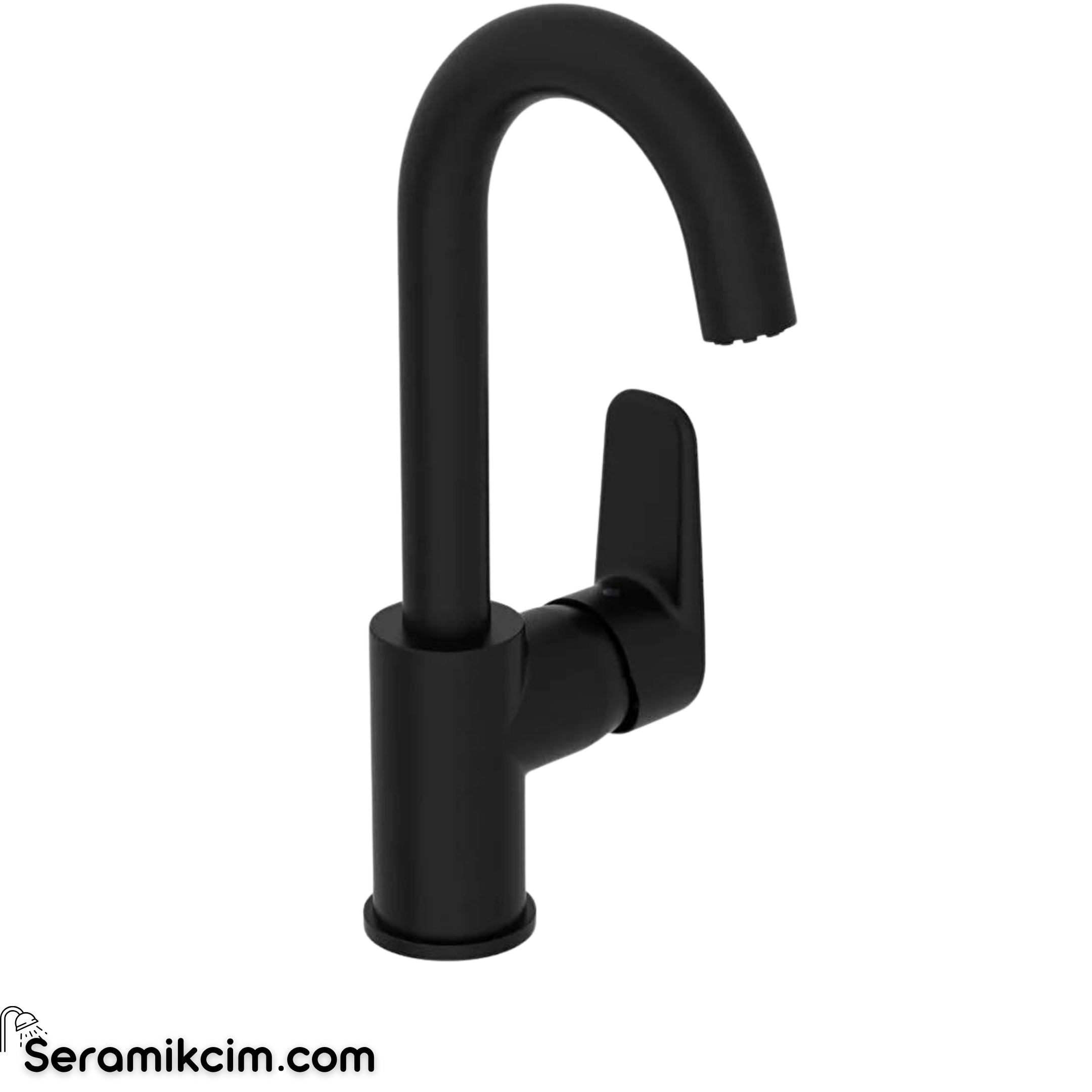 Vitra Flow Soft Blueeco Lavabo Bataryası (Döner Borulu) Mat Siyah A4316036ENR