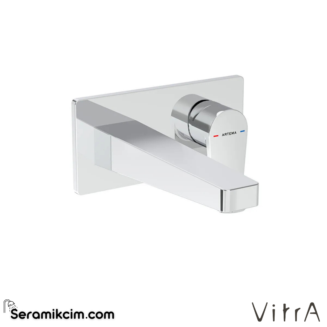 VitrA Flow Square Ankastre Lavabo Bataryası (sıva üstü grubu) Krom A43180 - A43180