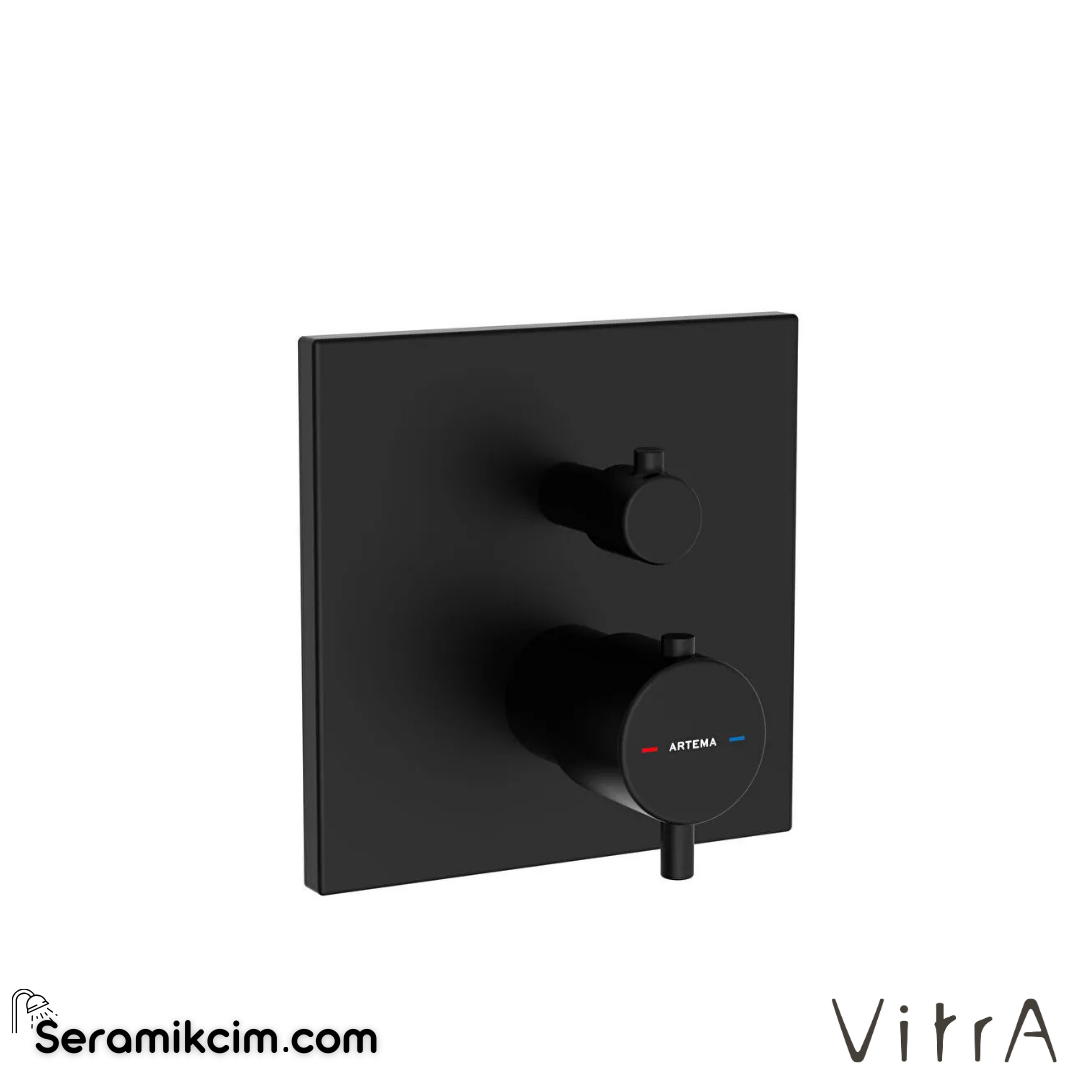 VitrA Flow Square Ankastre Termostatik Duş Bataryası (V-Box, sıva üstü grubu) A4335836 - A4335836