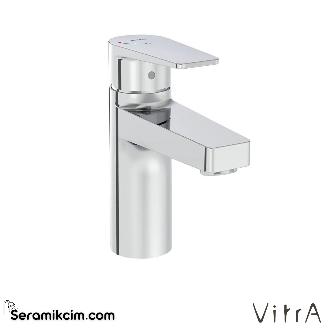 VitrA Flow Square BluEco Lavabo Bataryası Krom A43044ENR - A43044ENR