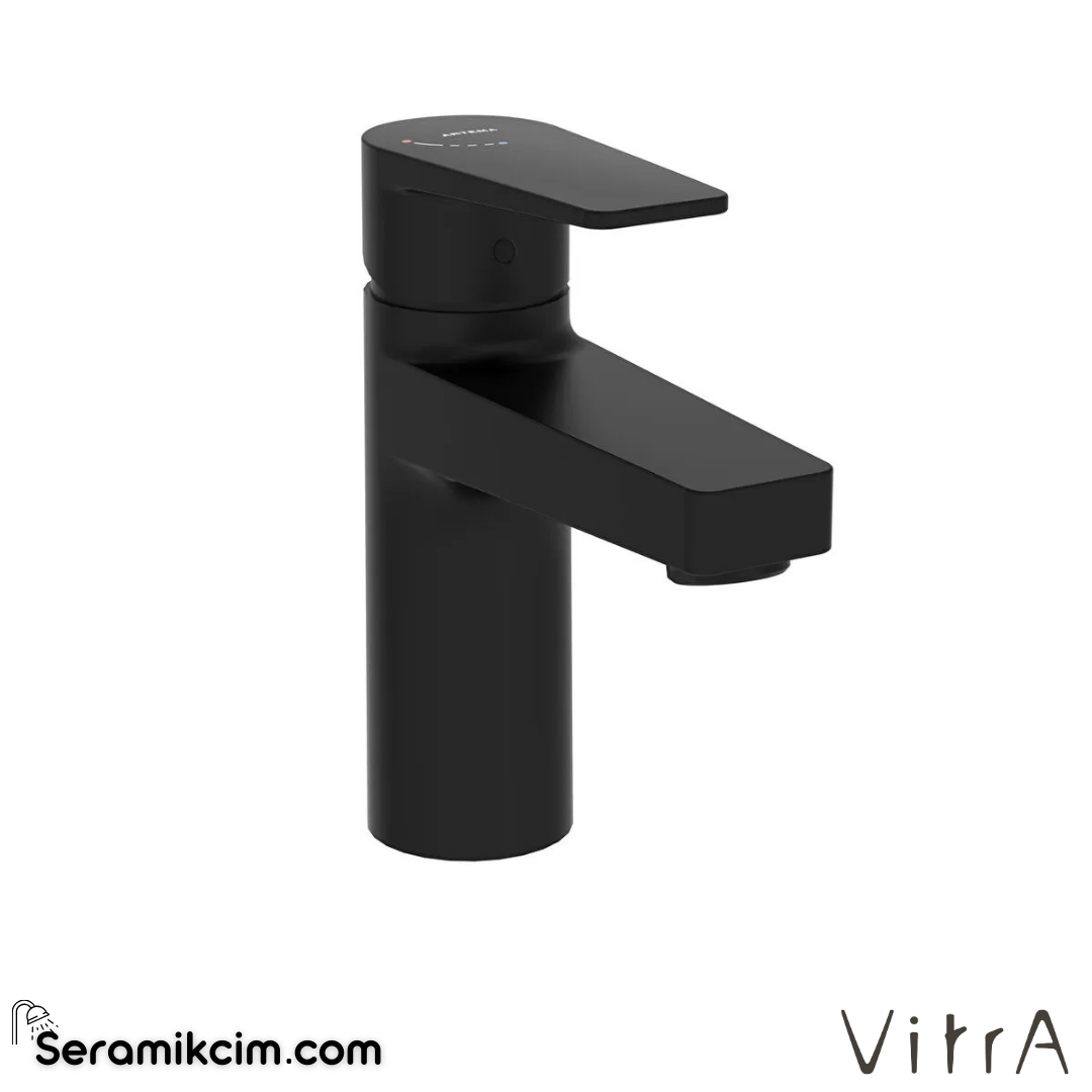 VitrA Flow Square BluEco Lavabo Bataryası Mat Siyah A4304436ENR - A4304436ENR