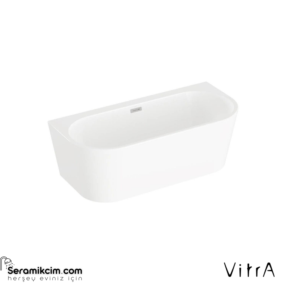 VitrA Geo 165X75 Duvara Bağlantılı Küvet + Ayak Seti + Kare Sifon