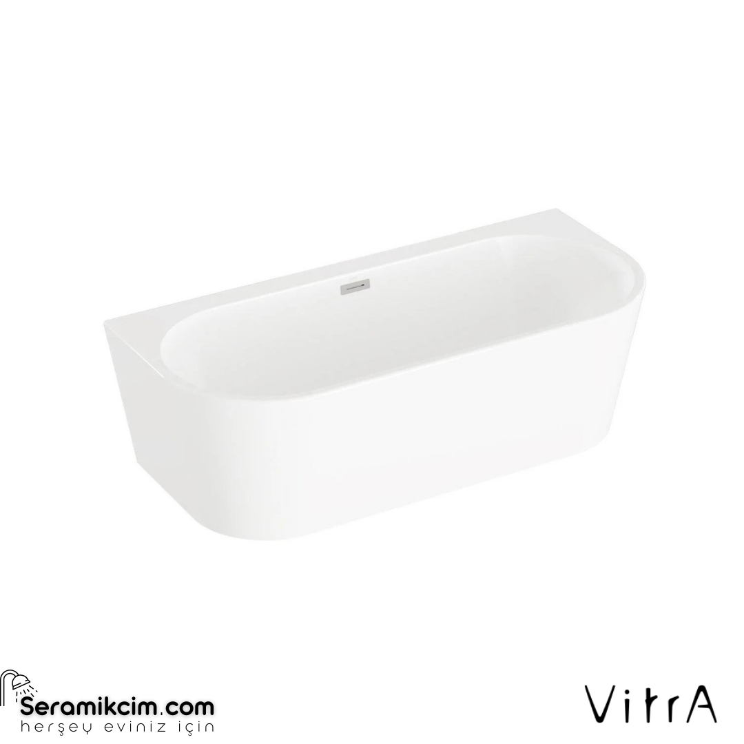 VitrA Geo 180X80 Duvara Bağlantılı Küvet + Ayak Seti + Kare Sifon