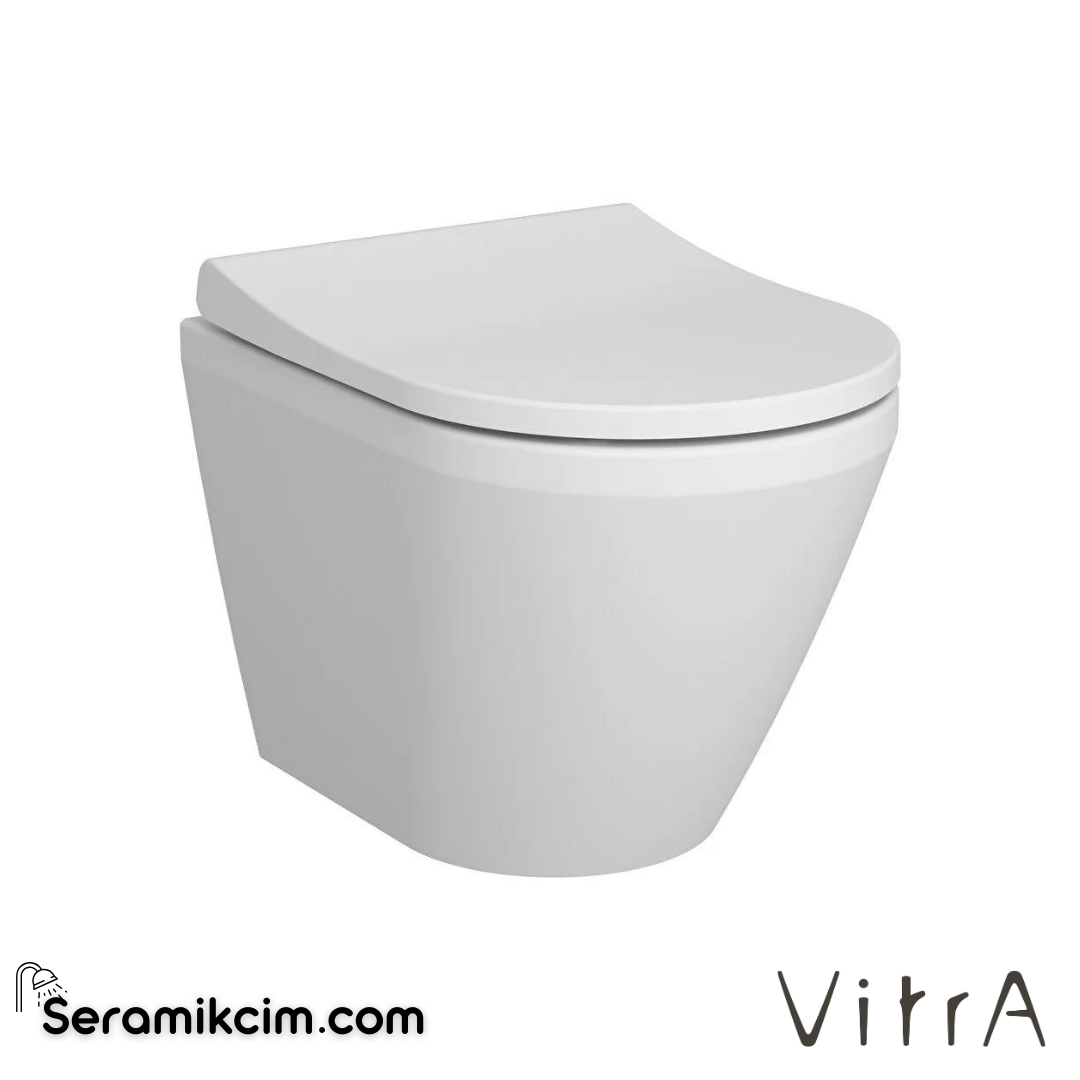 VitrA Integra Asma Klozet Rim-ex, Gizli Montajlı, 55 cm Taharet Borulu, Taharet Borusu Girişi Sıva Altı Uygulamalı, Mat Beyaz - 7040B001-0090