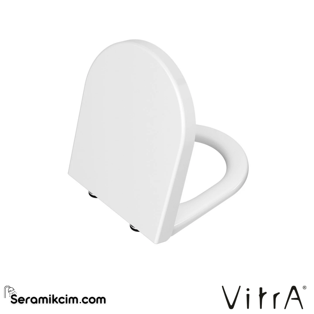 VitrA Integra Klozet Kapağı Duroplast, Üstten Sıkmalı Yavaş Kapanır, Kolay Sök-Tak, Metal Menteşeli, Beyaz 108-003R059 - 108-003R059