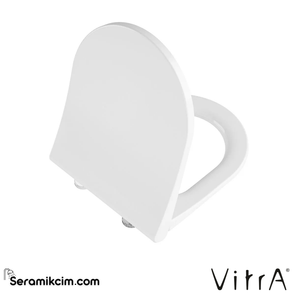 VitrA Integra Klozet Kapağı Slim, Duroplast, Üstten Sıkmalı Yavaş Kapanır, Metal Menteşeli, Beyaz 131-003-009 - 131-003-009