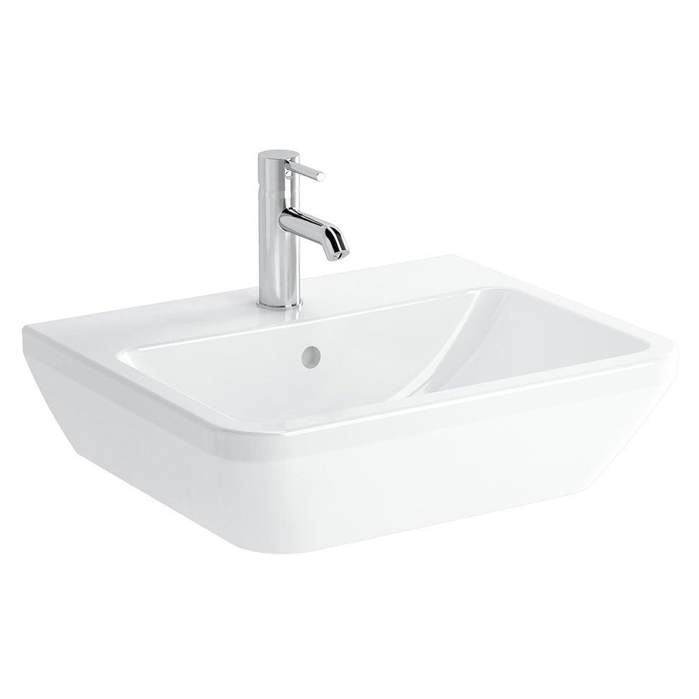 VitrA Integra Lavabo Dikdörtgen, 55x45 cm Tek Armatür Delikli, Su Taşma Delikli, Beyaz - 7049L003-0001