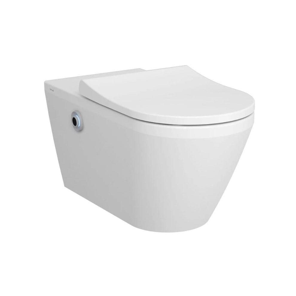 VitrA Integra Round Rim-ex Kanalsız Yüksek Klozet, 70 cm (Temassız Entegre Taharet Musluklu), Beyaz - 7098B403-6592