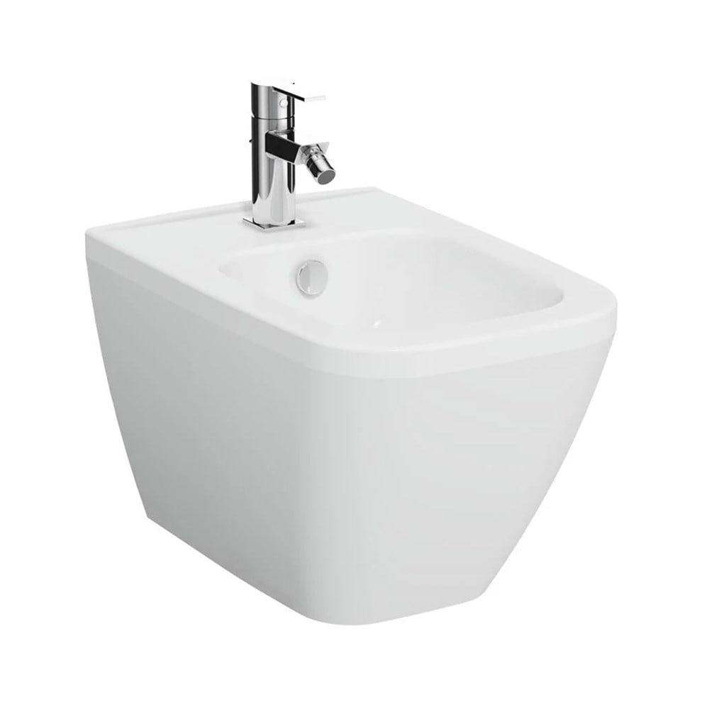 VitrA Integra Square Asma Bide Gizli Montajlı, 54 cm Tek Armatür Delikli, Su Taşma Delikli, Yanlardan Deliksiz, Beyaz - 7083L003-0288