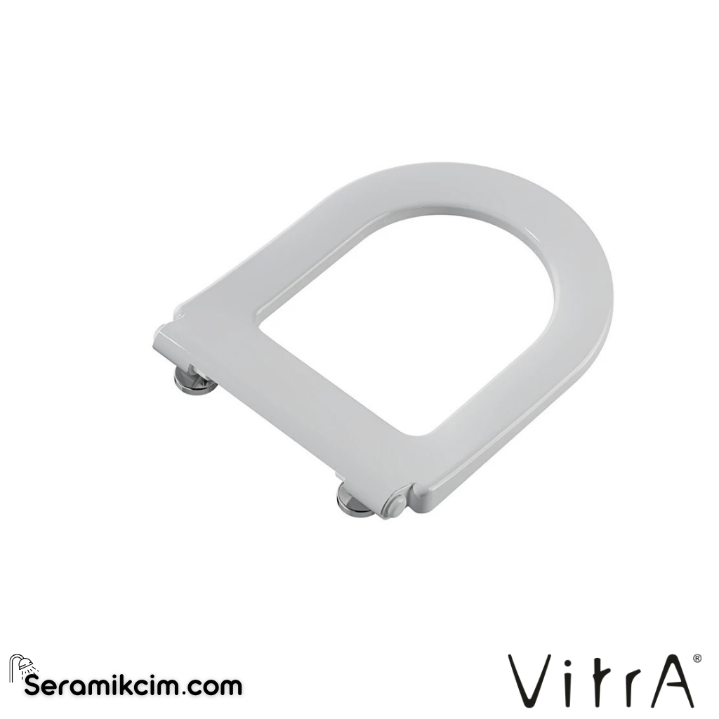 VitrA Klozet Kapağı Duroplast, Üstten Sıkmalı Yavaş Kapanır, Metal Menteşeli, Beyaz 72-003-509 - 72-003-509