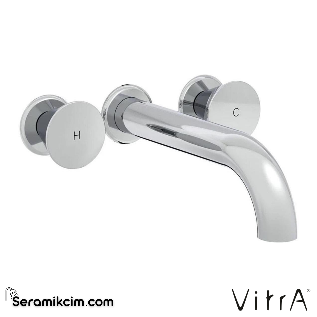 Vitra Liquid Ankastre Lavabo Bataryası (Uzun) Krom A42689 - A42689