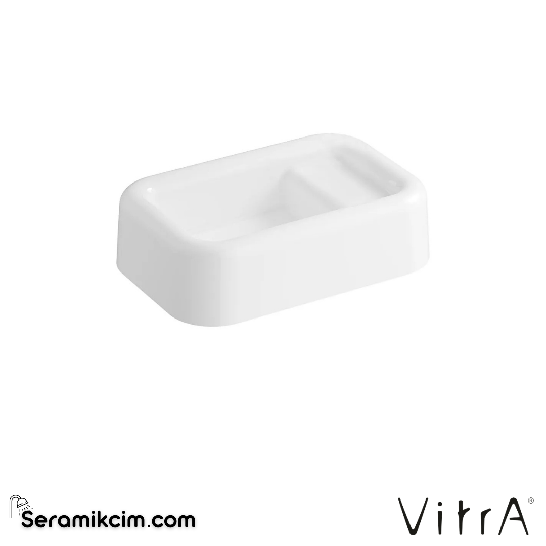 VitrA Liquid Çanak Lavabo Yuvarlak, 60x40 cm Armatür Deliksiz, Su Taşma Deliksiz, Clean, Beyaz - 7315B403-0016