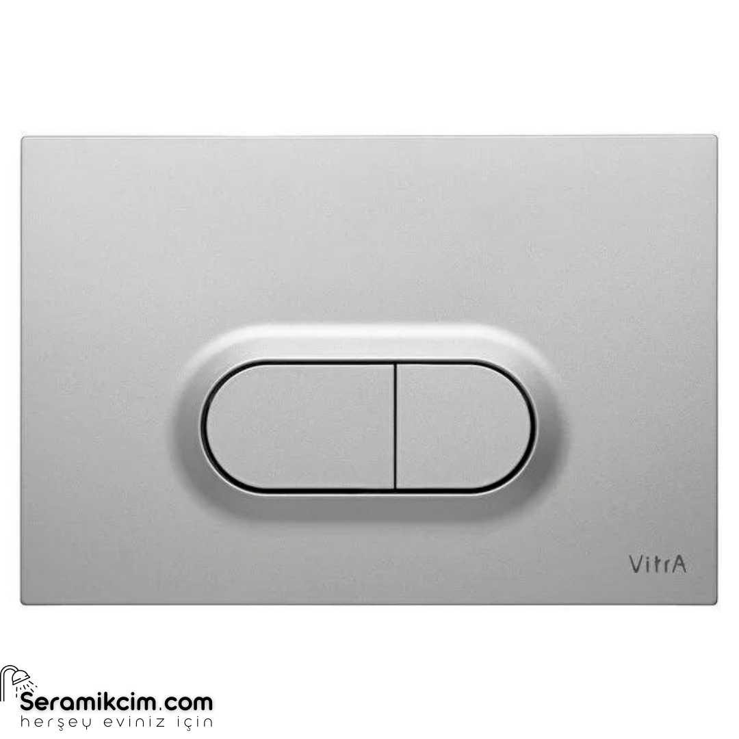 Vitra Loop O Kumanda Paneli, Parmak İzin Bırakmayan, Ekstra Hijyenik Kaplama, Mat Krom 740-0586