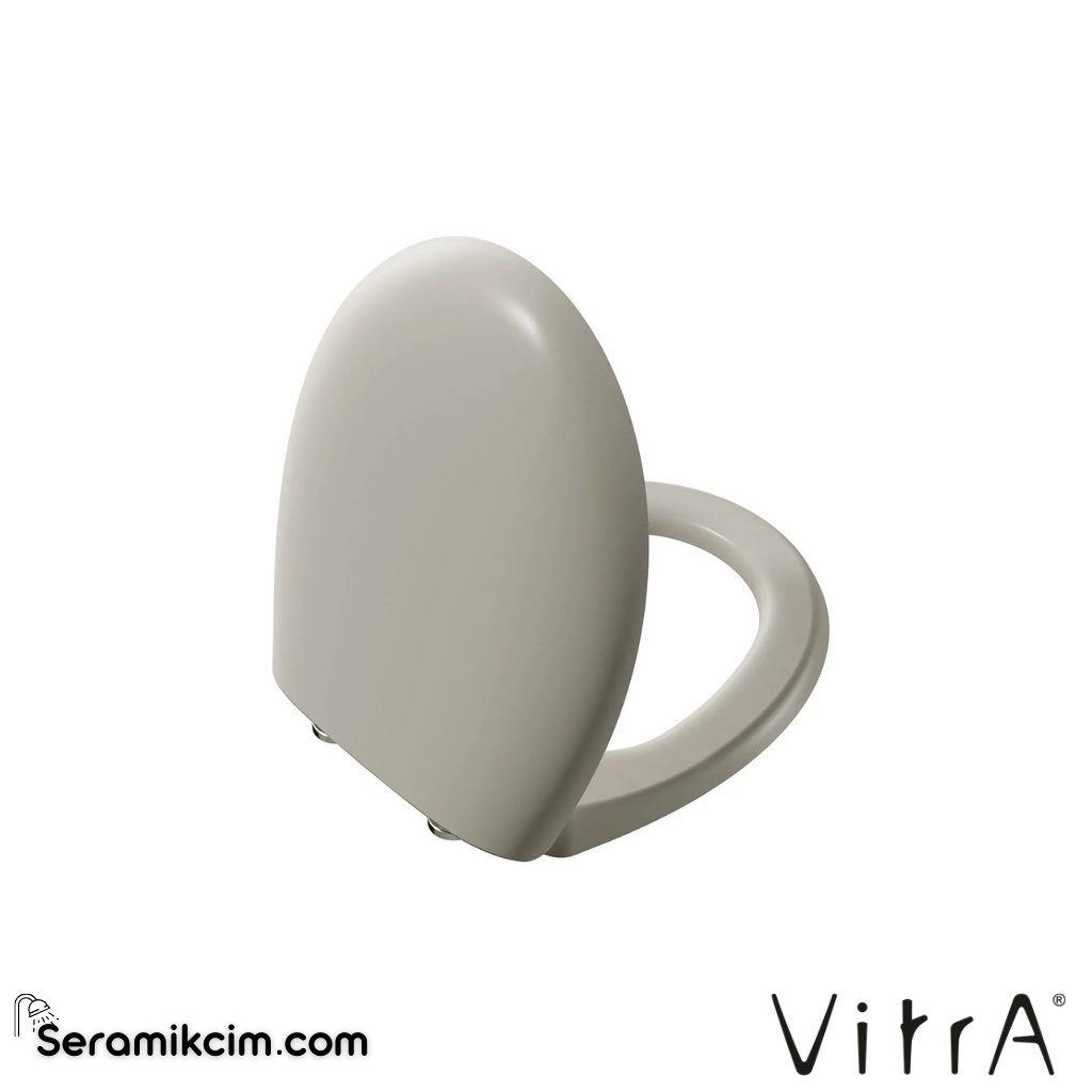 VitrA Memoria Klozet Kapağı Duroplast, Üstten Sıkmalı Yavaş Kapanır, Kolay Sök-Tak, Metal Menteşeli, Mat Bej 106-420R009 - 106-420R009