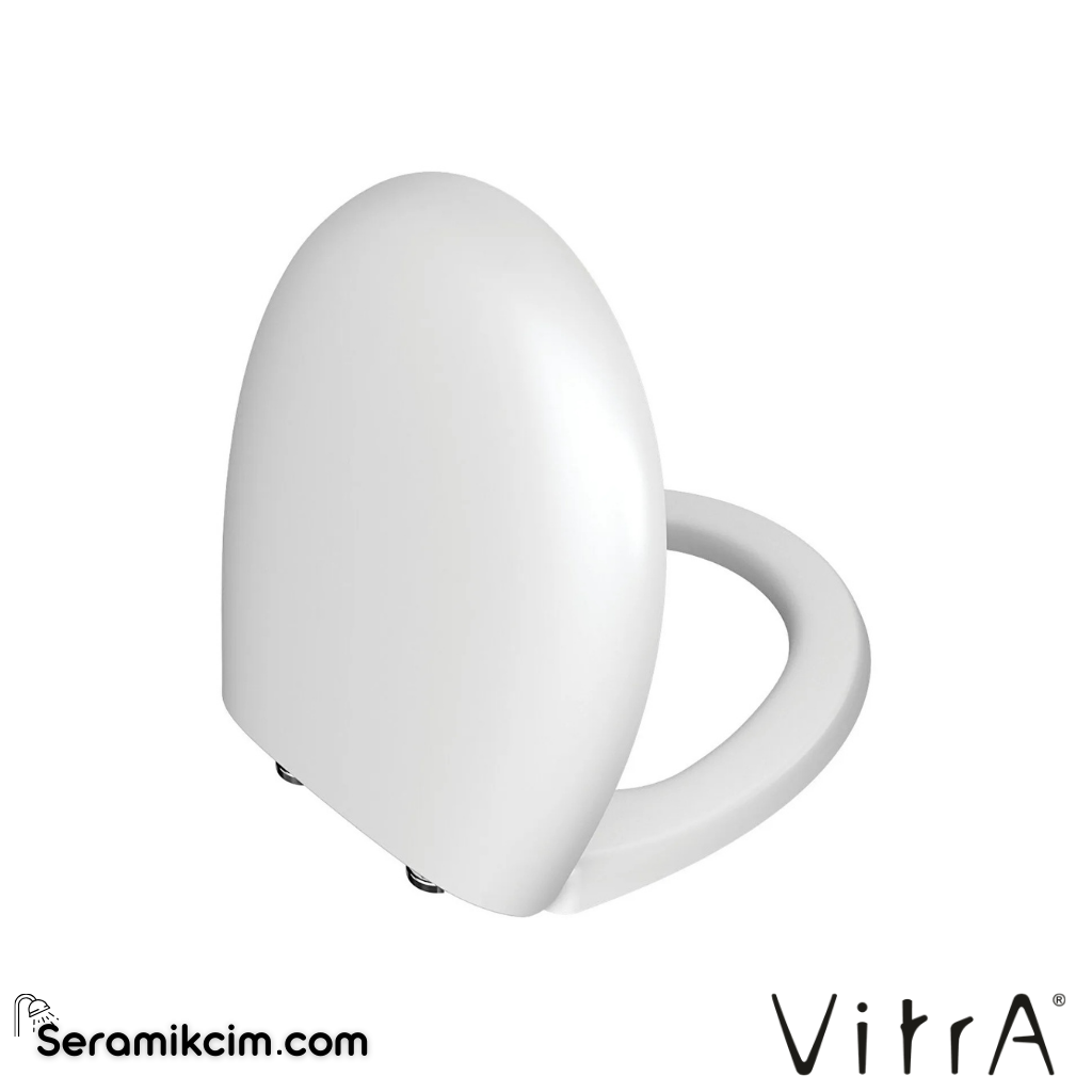 VitrA Memoria Klozet Kapağı Duroplast, Üstten Sıkmalı Yavaş Kapanır, Kolay Sök-Tak, Metal Menteşeli, Mat Beyaz 106-401R009 - 106-401R009