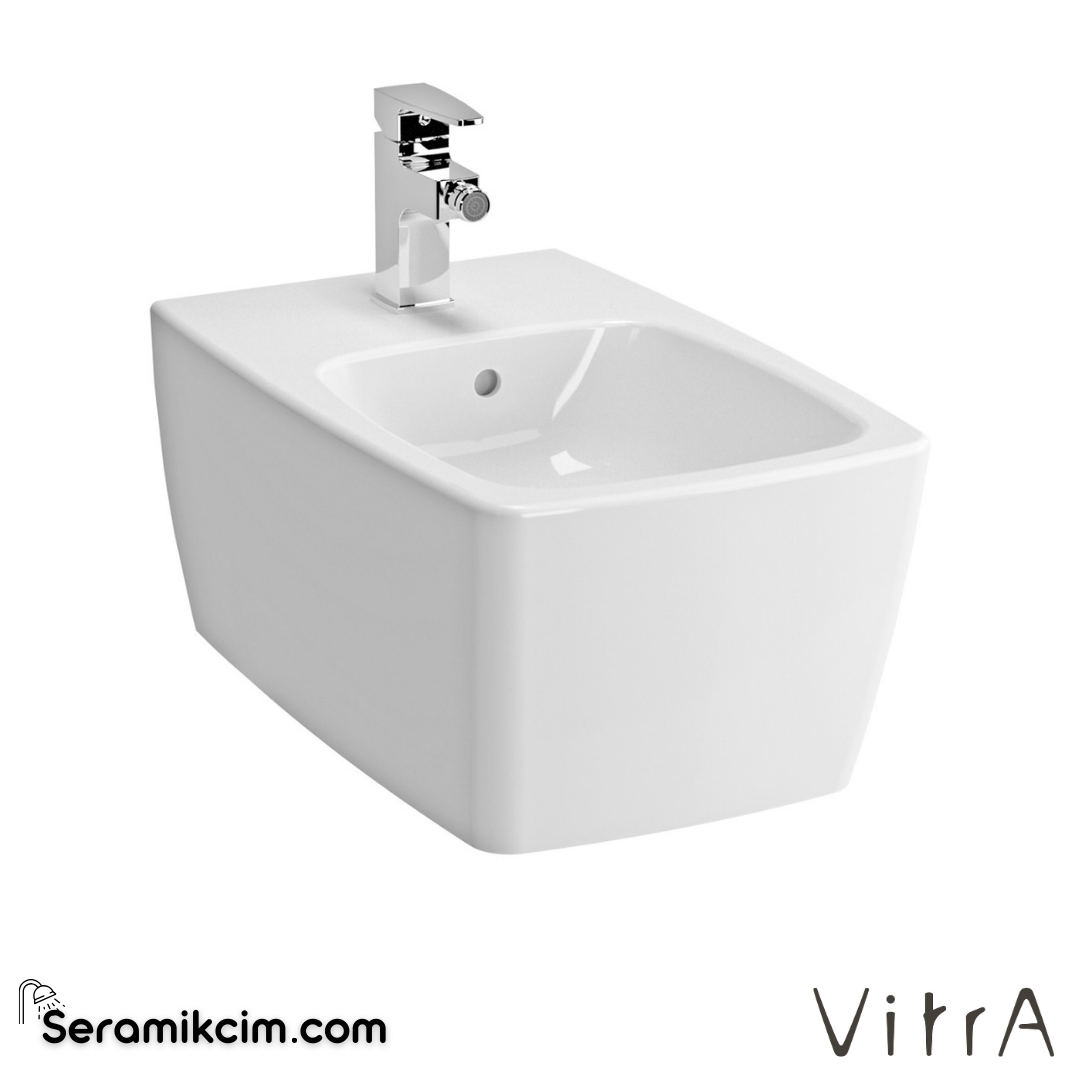 VitrA Metropole Asma Bide Gizli Montajlı, 56 cm Tek Armatür Delikli, Su Taşma Delikli, Yanlardan Deliksiz, Beyaz - 5675B003-1046