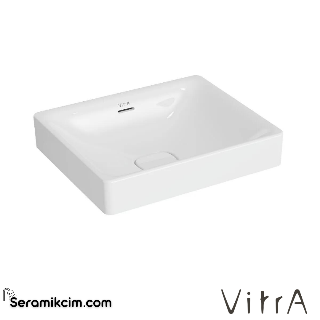 VitrA Metropole Çanak Lavabo Dikdörtgen, 50x40 cm Armatür Deliksiz, Su Taşma Delikli, Beyaz - 7534B003-0673