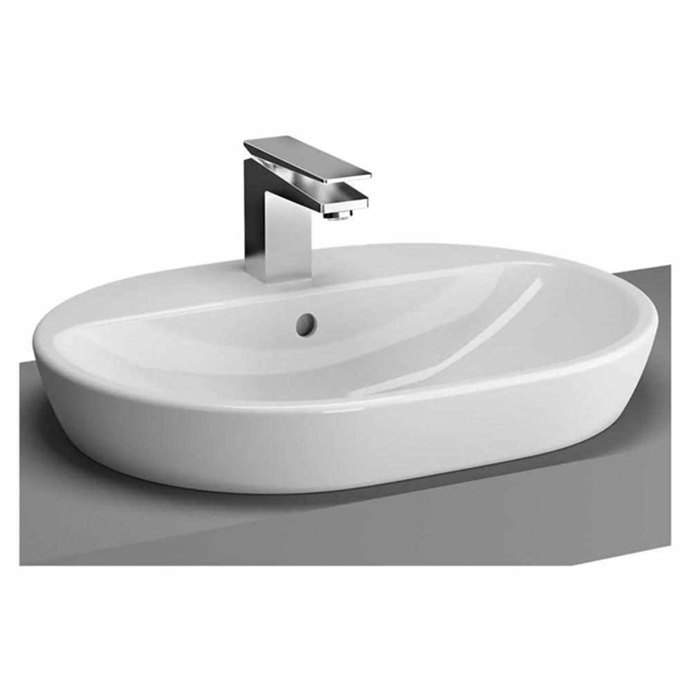 VitrA Metropole Çanak Lavabo Oval, 60x46 cm Tek Armatür Delikli, Su Taşma Delikli, Beyaz - 5943B003-0001