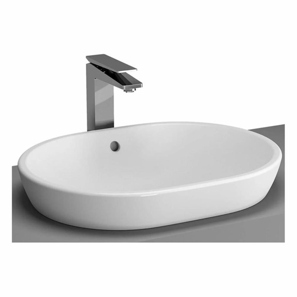 VitrA Metropole Çanak Lavabo Oval, 60x46 cm Armatür Deliksiz, Su Taşma Delikli, Beyaz - 5942B003-0012