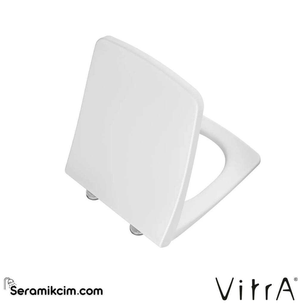 VitrA Metropole Klozet Kapağı Slim, Duroplast, Üstten Sıkmalı Yavaş Kapanır, Kolay Sök-Tak, Metal Menteşeli, Mat Beyaz 132-401R009 - 132-401R009
