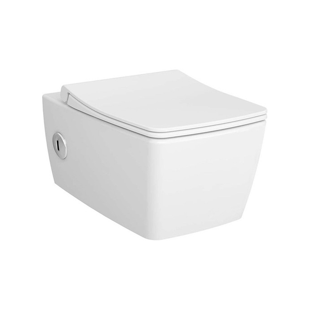 VitrA Metropole Rim-ex Kanalsız Asma Klozet 56 cm, (Entegre Temassız Taharet Musluklu), Beyaz - 7672B403-6592