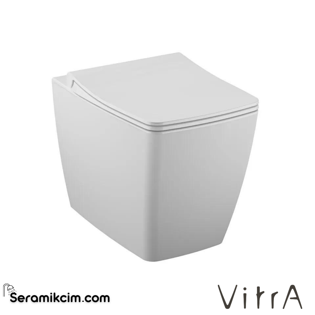 VitrA Metropole Yerden Klozet Rim-ex, Duvara Tam Dayalı, 54 cm Taharet Borulu, Taharet Borusu Girişi Sıva Altı Uygulamalı, Beyaz - 7670B003-0090