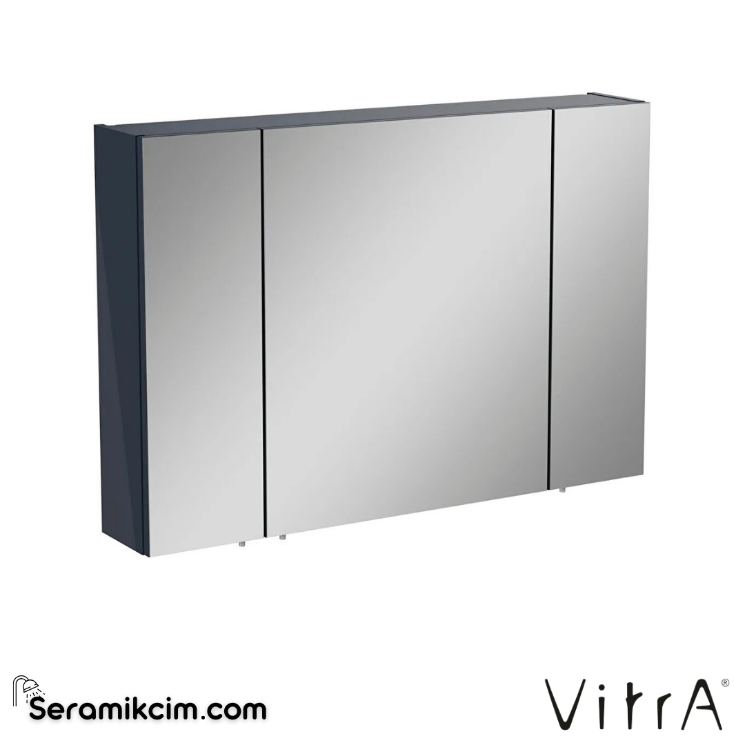 VitrA Mia Asimetrik Dolaplı Ayna 100 cm parlak antrasit 67752 - 67752