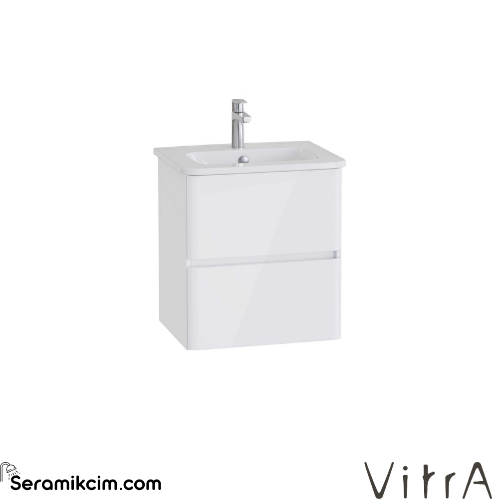 Vitra Mia Plus Round Lavabo Dolabı 60 Cm İki Çekmeceli Parlak Beyaz 69816