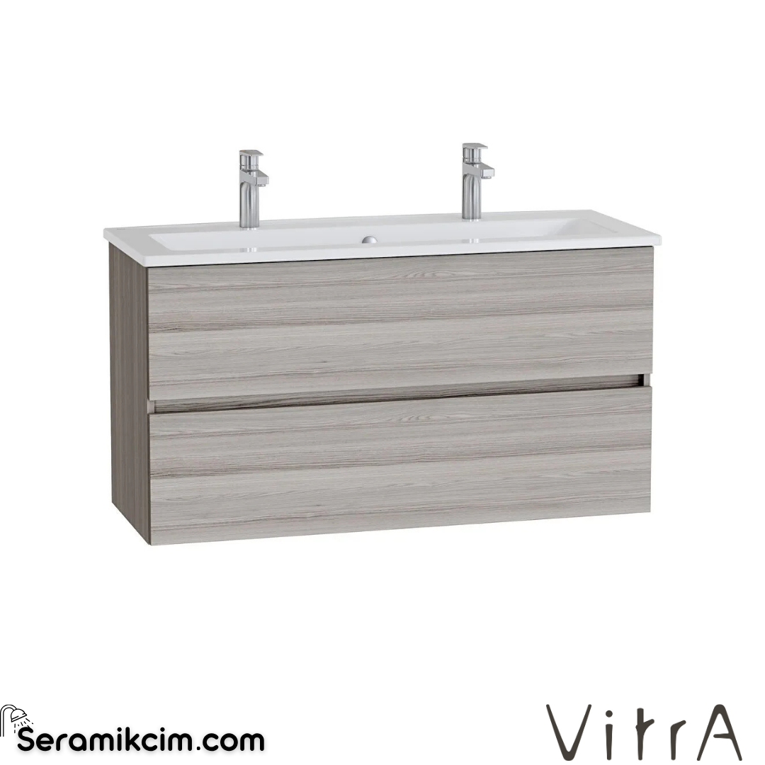 VitrA Mia Plus Square Lavabo Dolabı 120 cm iki çekmeceli cordoba 69807