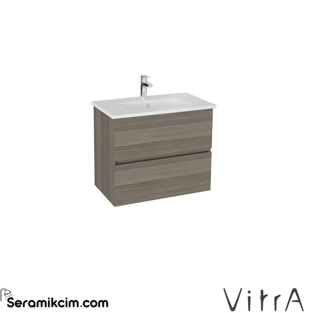 VitrA Mia Plus Square Lavabo Dolabı 80 cm iki çekmeceli cordoba 69799