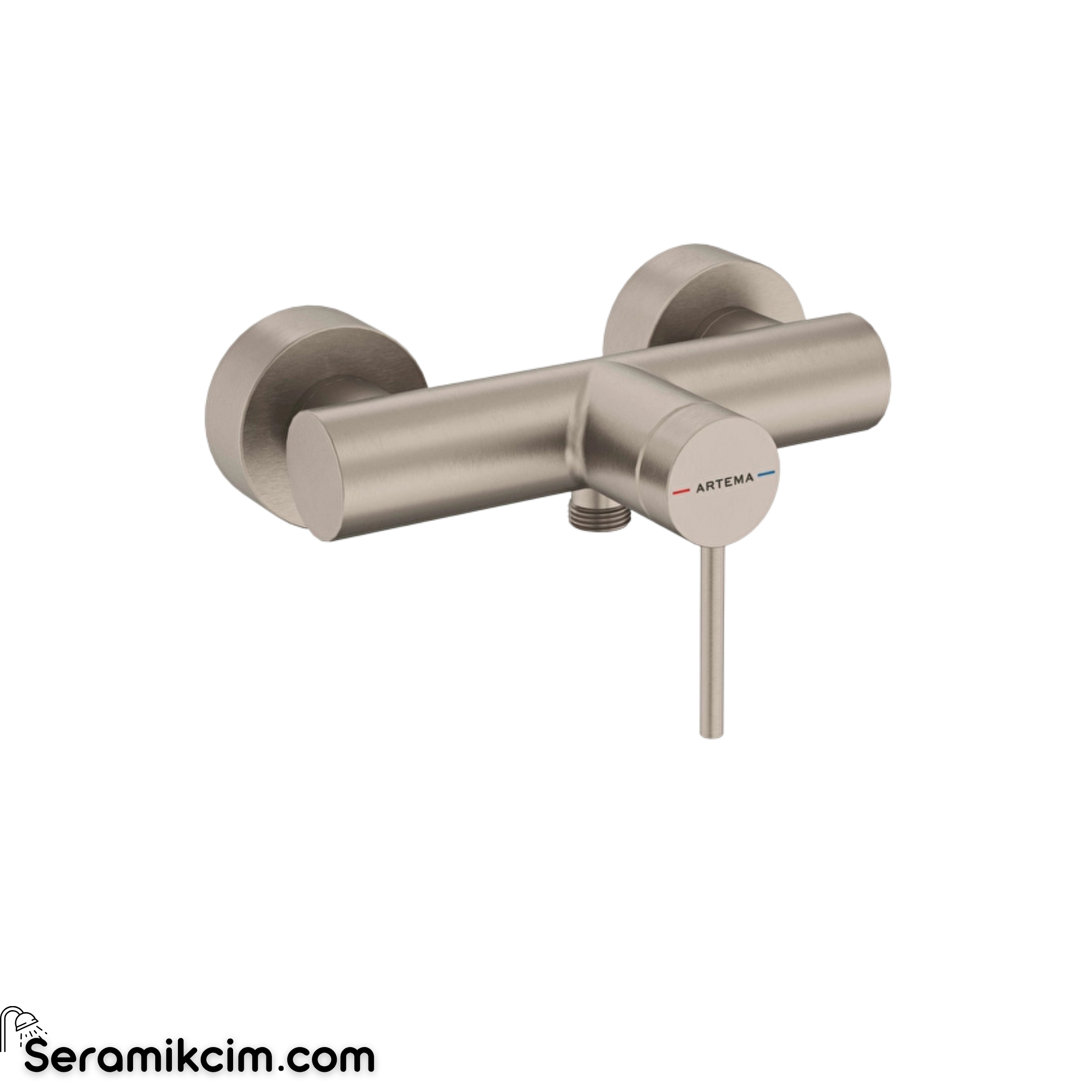 Vitra Minimax Round Duş Bataryası Fırçalı Nikel A4352934