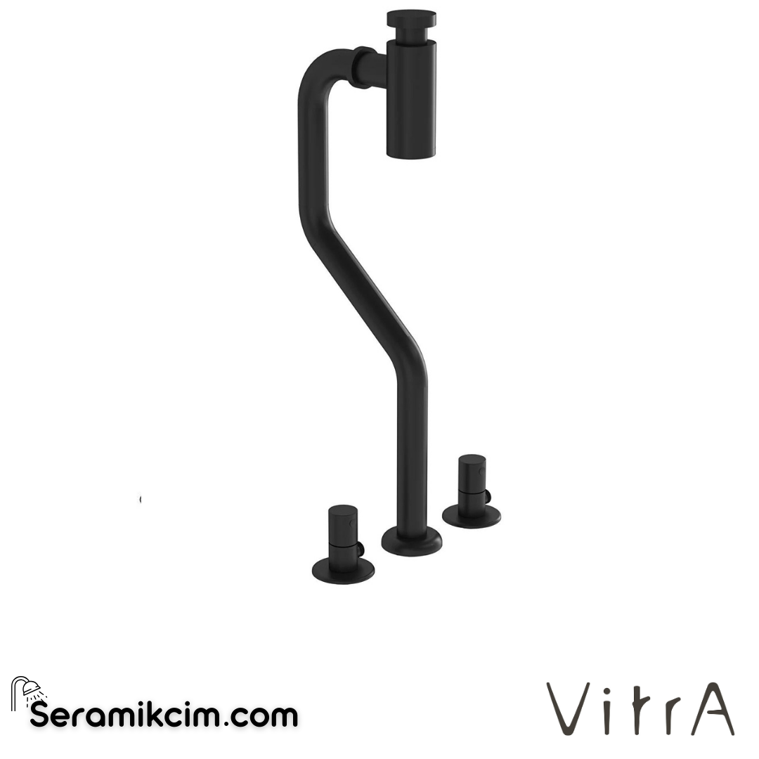 VitrA  Monoblok sifon seti, mat siyah A4515736WTC - A4515736WTC