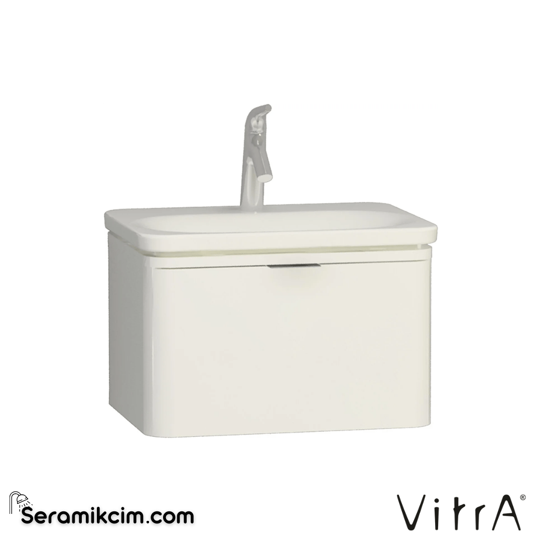 VitrA Nest Trendy Lavabo Dolabı 60 cm, bir çekmeceli parlak beyaz 56437 - 56437