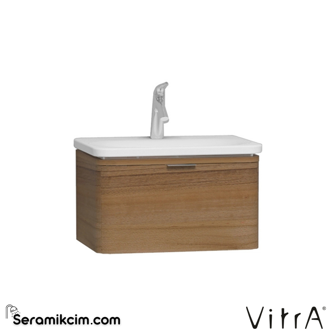 VitrA Nest Trendy Lavabo Dolabı 60 cm, bir çekmeceli hareli doğal ahşap 56135 - 56135