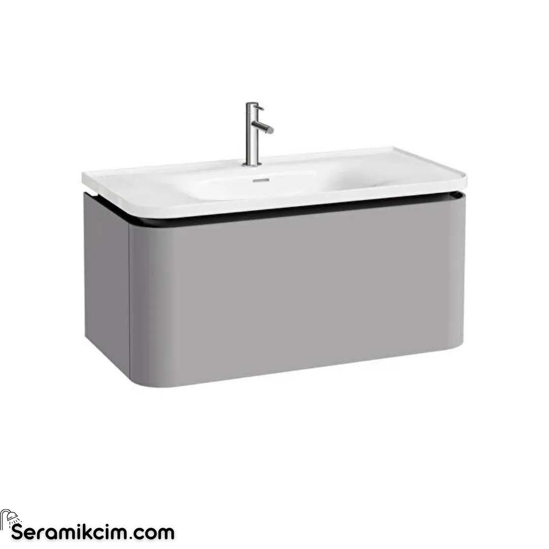 Vitra New Gala Lavabo Dolabı 100 Cm Bir Çekmeceli Mat Taş Gri 80376