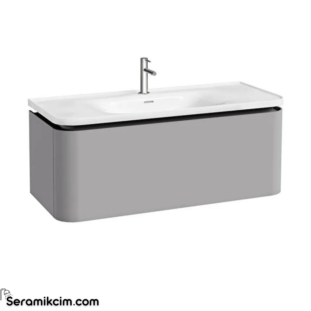 Vitra New Gala Lavabo Dolabı 120 Cm Bir Çekmeceli Mat Taş Gri 80379