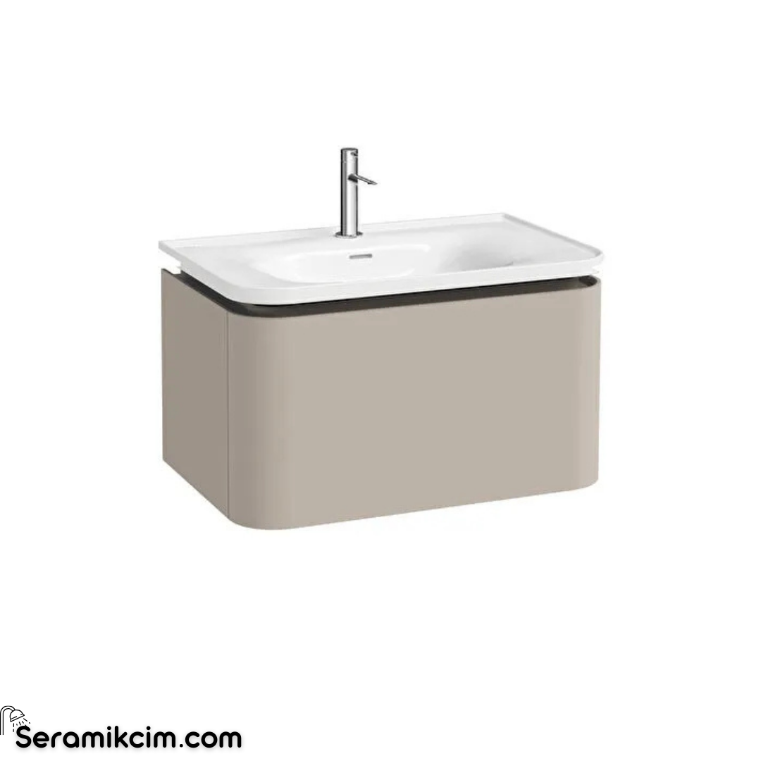 Vitra New Gala Lavabo Dolabı 80 Cm Bir Çekmeceli Mat Soft Bej 80372