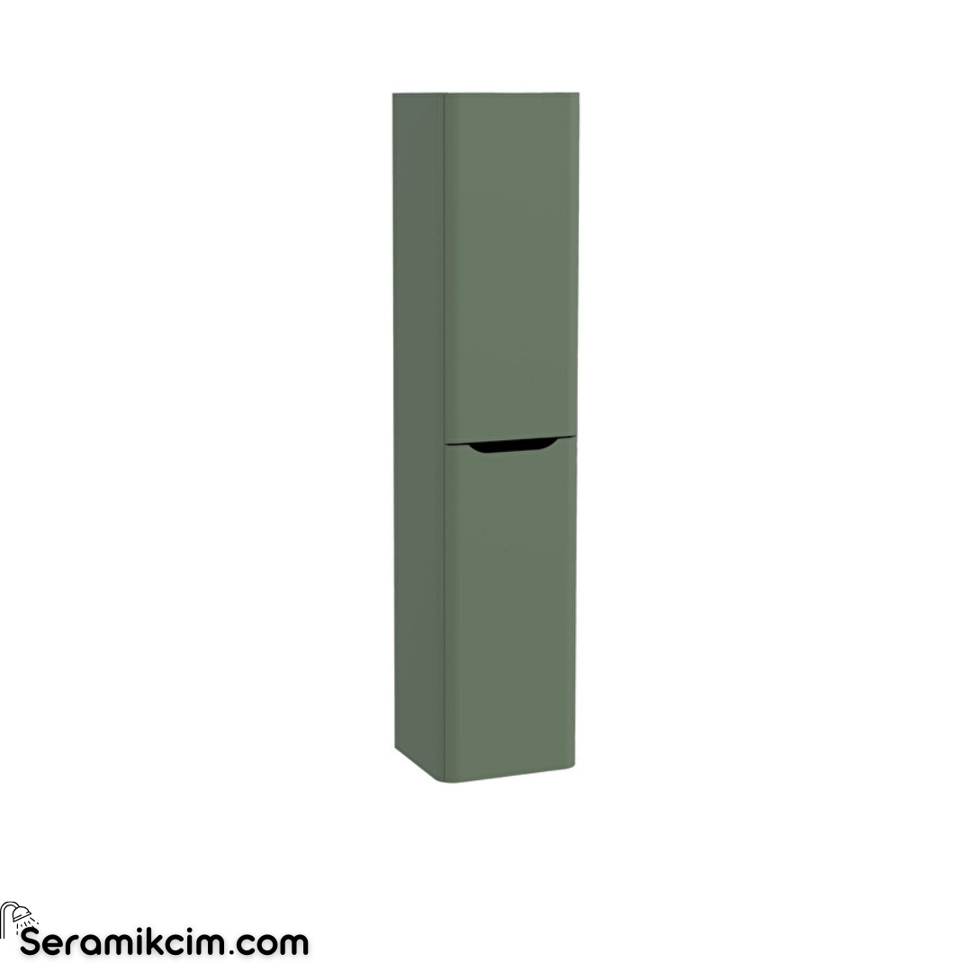 Vitra New Integra Round Boy Dolabı 40 Cm İki Kapaklı Mat Yeşil Sağ 80005