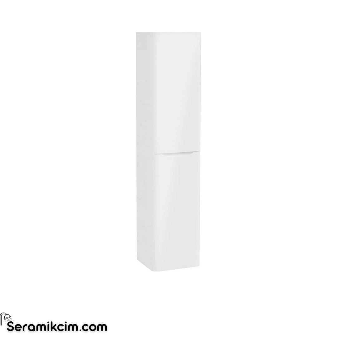 Vitra New Integra Round Boy Dolabı 40 Cm İki Kapaklı Parlak Beyaz Sağ 80000
