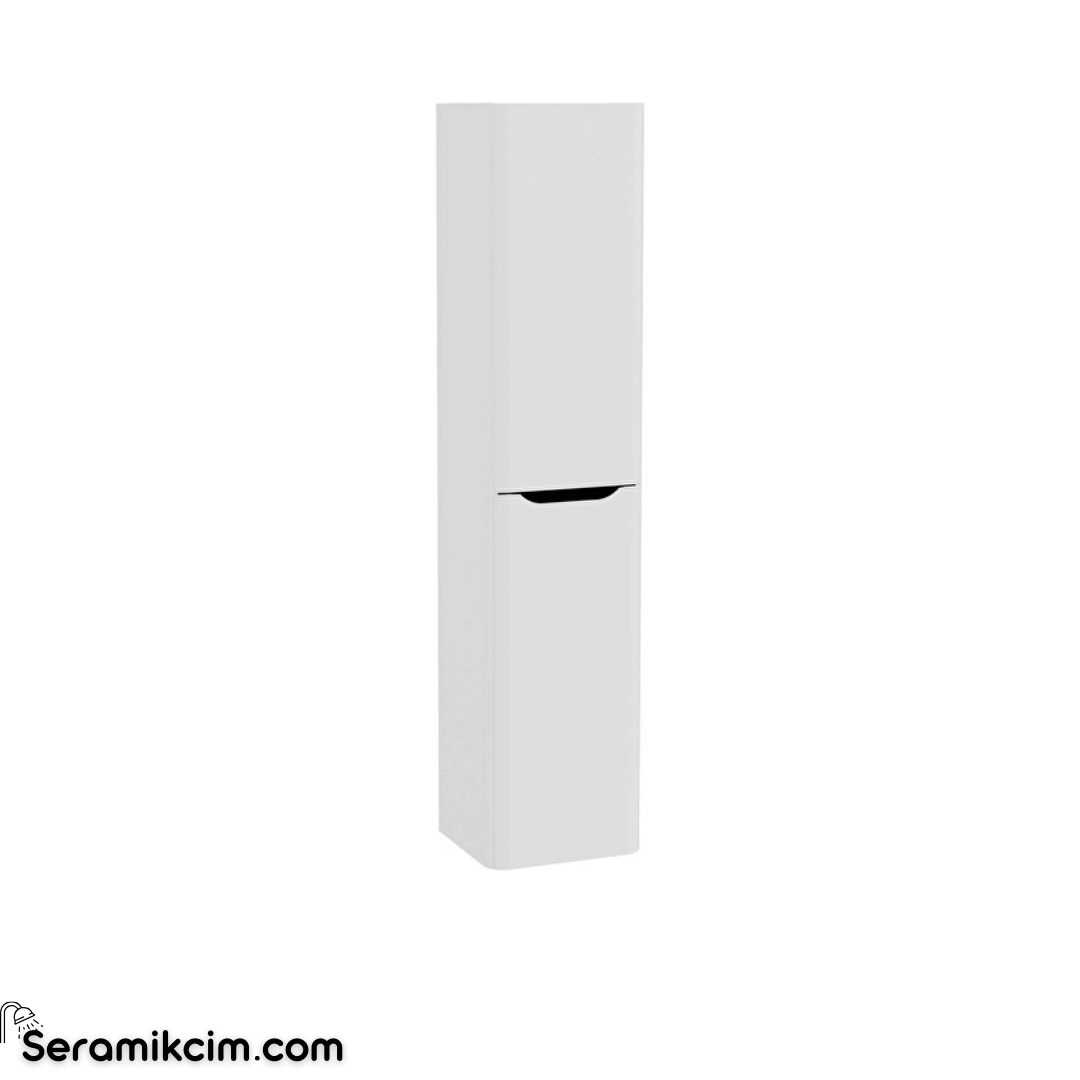 Vitra New Integra Round Boy Dolabı 40 Cm İki Kapaklı Mat Açık Gri Sol 70074