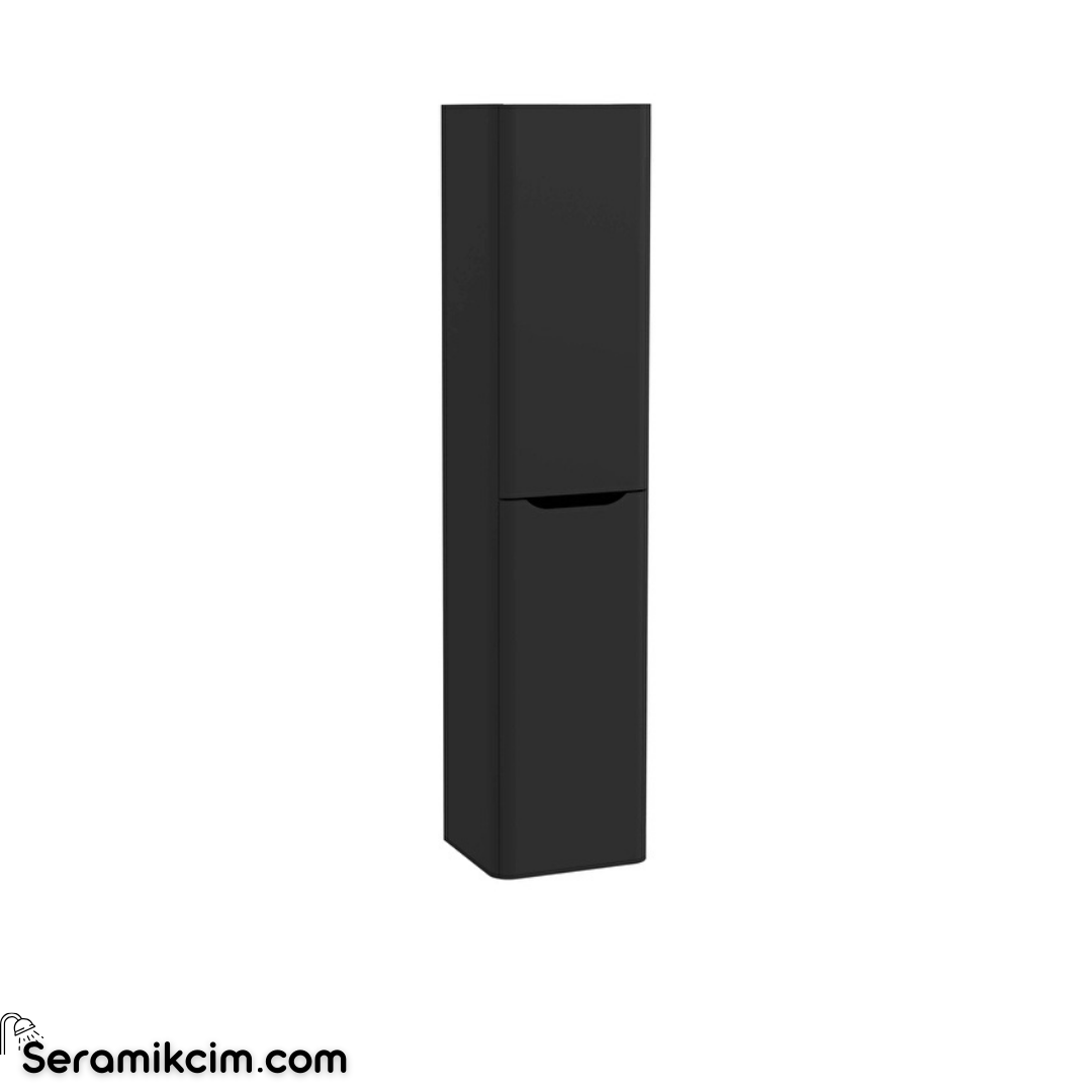 Vitra New Integra Round Boy Dolabı 40 Cm İki Kapaklı Mat Grafit Sol 70070