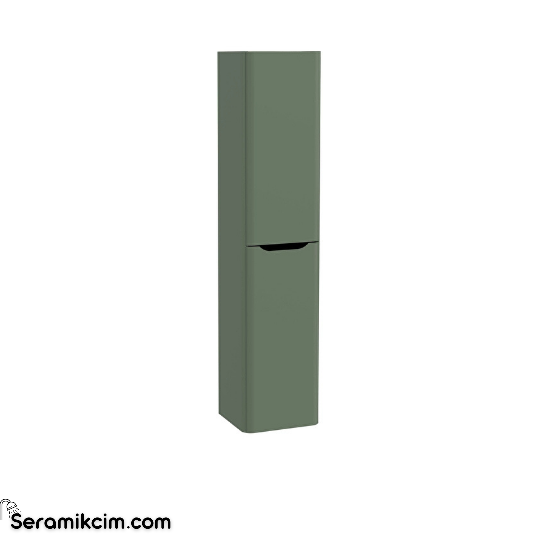 Vitra New Integra Round Boy Dolabı 40 Cm İki Kapaklı Mat Yeşil Sol 70073