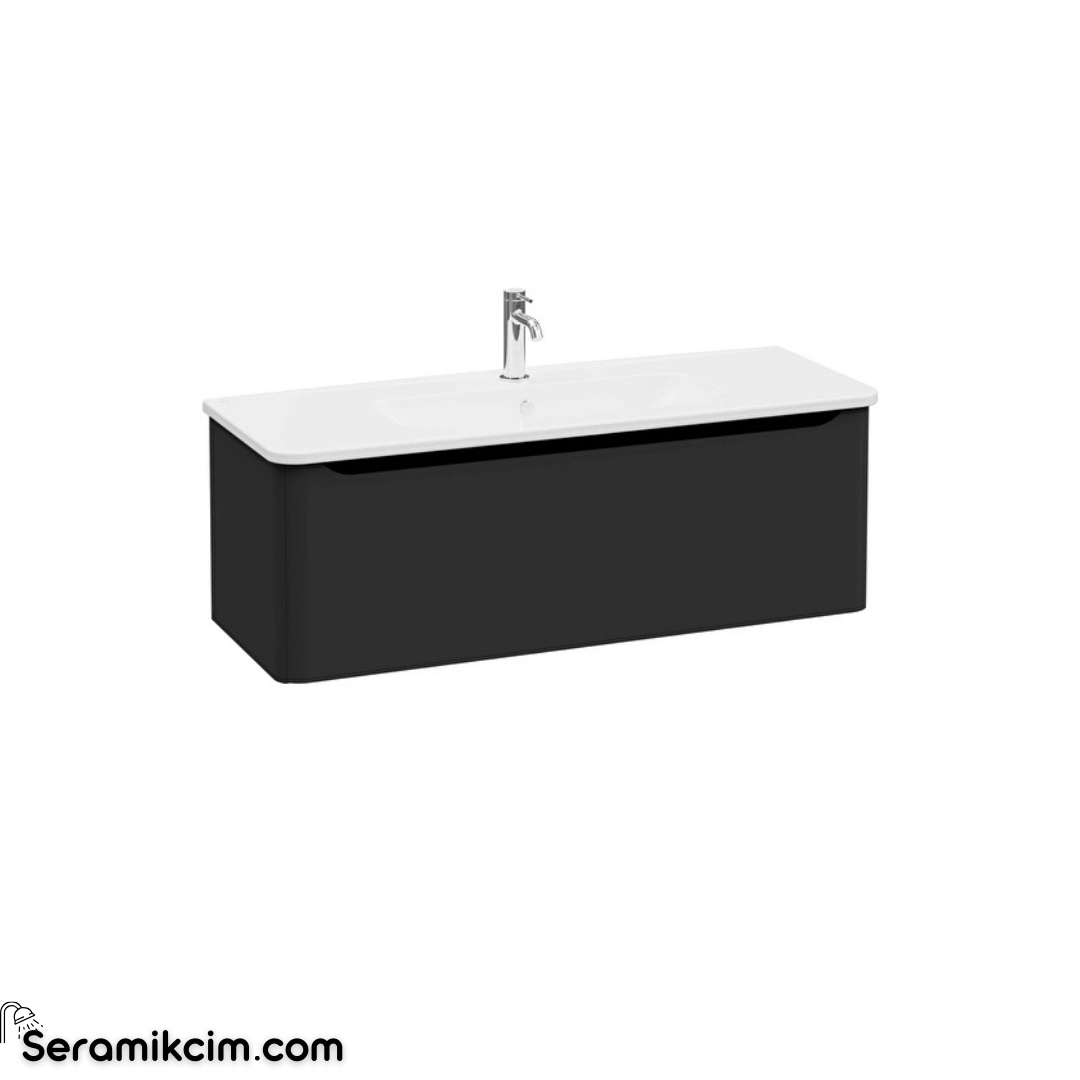 Vitra New Integra Round Lavabo Dolabı 120 Cm Bir Çekmeceli Mat Grafit 69926