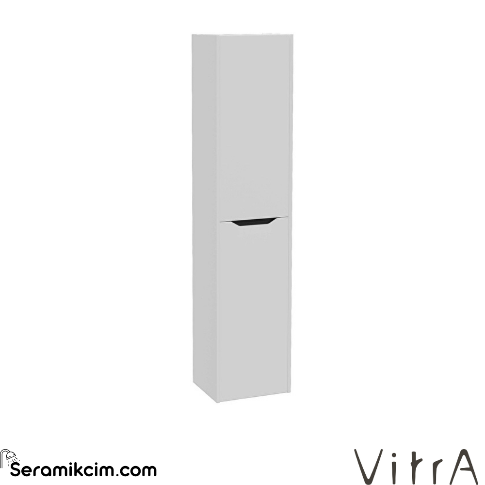 Vitra New Integra Square Boy Dolabı 40 Cm İki Kapaklı Mat Açık Gri Sol 80368