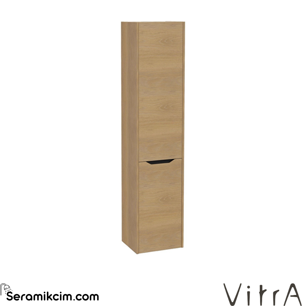 Vitra New Integra Square Boy Dolabı 40 Cm İki Kapaklı Çamaşır Sepetli Altın Meşe Sağ 80312