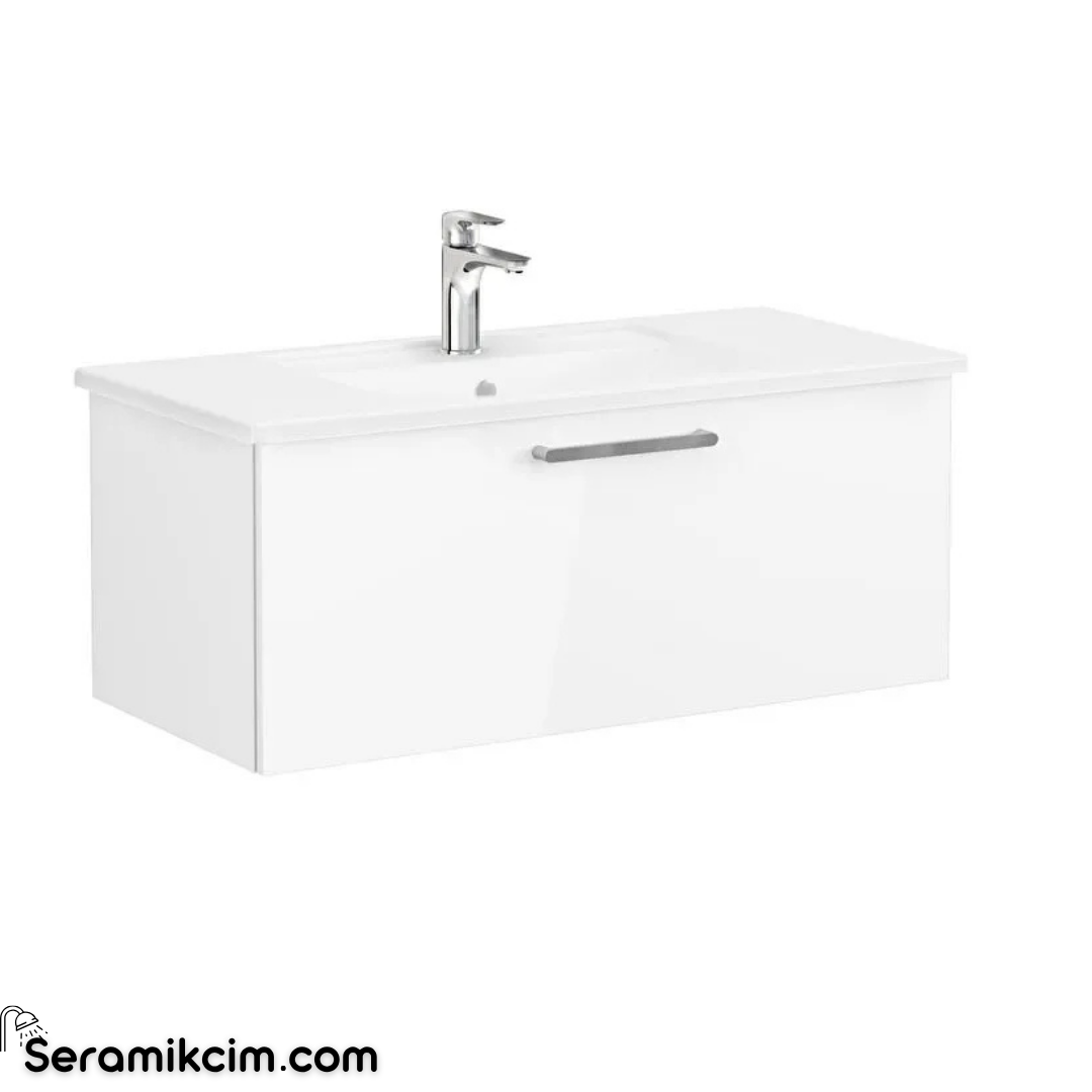 Vitra Nuo Çekmeceli Lavabo Dolabı, 80 cm, Parlak Antrasit 68238