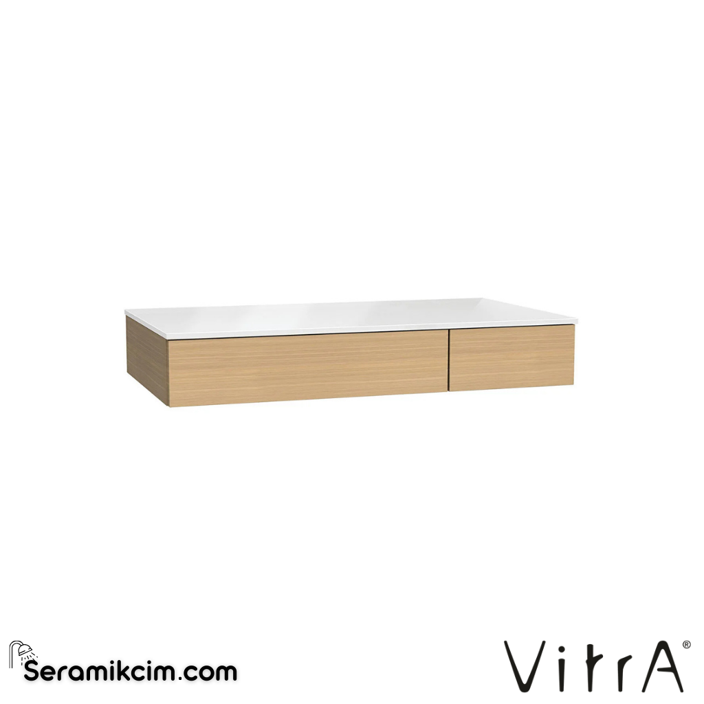 VitrA Origin Alt Ünite 90 cm, iki çekmeceli açık meşe, sol 65703 - 65703