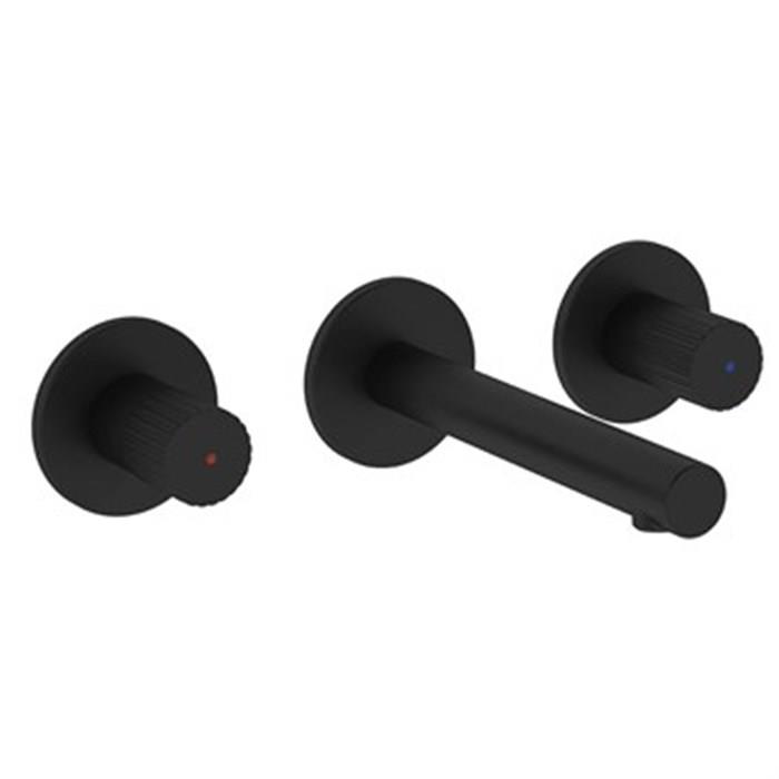 Vitra Origin Ankastre Lavabo Bataryası Sıva Üstü Grubu - 3 Rozetli, Mat Siyah